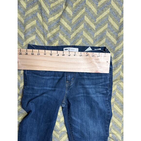 Levi's 515 Bootcut Jeans Size 27x28.5 Mid Rise Dark Wash Flap Pocket Stretch - Picture 7 of 10
